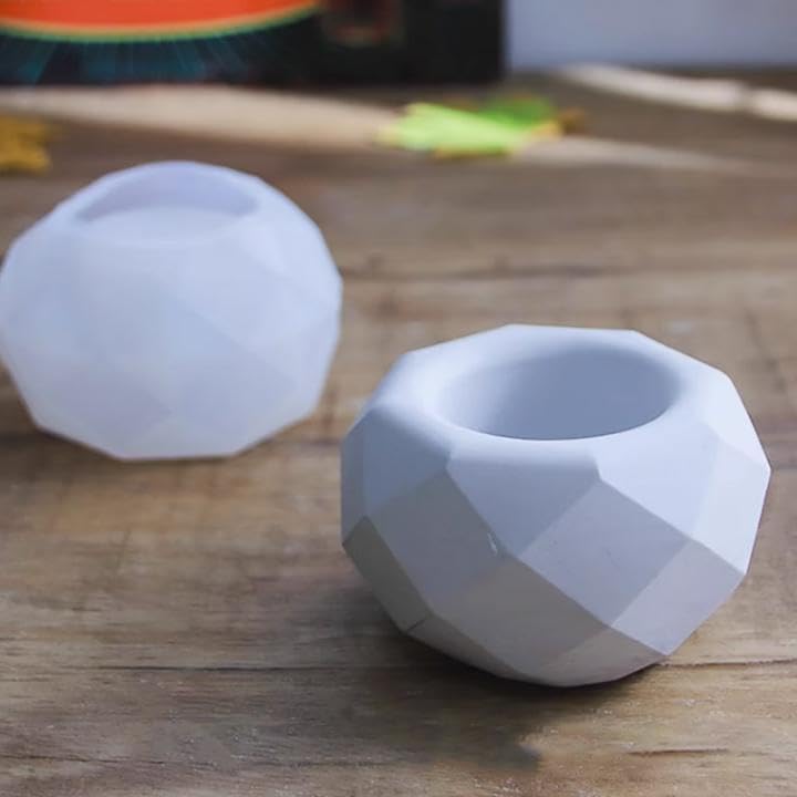 Miniatura 4 de Molde de resina de silicona, molde para maceta, plantas suculentas DIY, jarrón, cemento, arcilla, moldes de yeso, molde de almacenamiento para