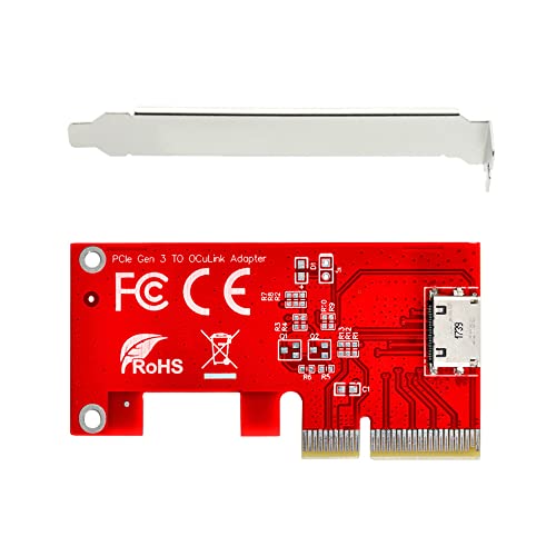 Adaptador Oculink SFF-8612 Express 4.0 x4 puente de host para tarjetas PCIe SSD interno 3