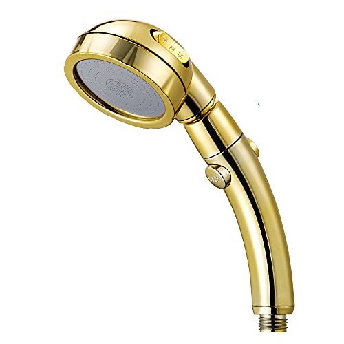 Pomme de douche haute pression réglable argent à trois modes - 2