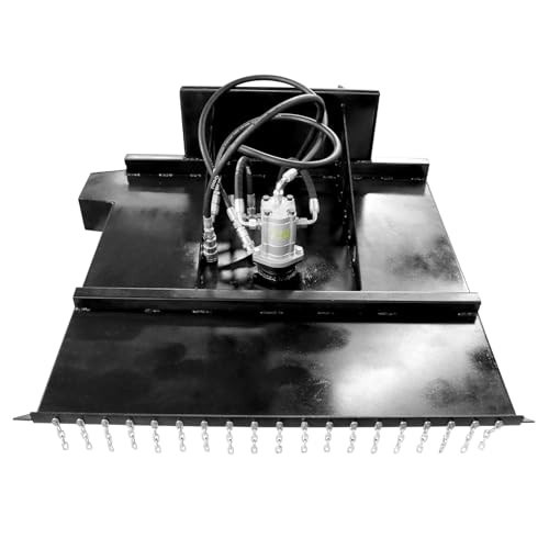 JaoRop M-RC Mini Skid Steer Brush Cutter Attachment Fit for AGT Industrial Mini Skid Steer Black 88.9KG 42in