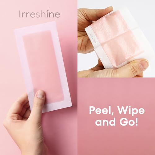 Irreshine NATURAL GENTLE SENSITIVE SKIN WAX STRIPS Wax Strips Hair Removal For Women: Natural Home & Travel Brazilian Body Waxing Strip For Bikini Armpit Leg thumb #5