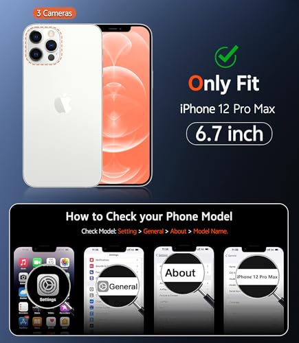 Image of FNTCASE for iPhone 12 Pro-Max Case: Matte Magnetic Phone Cases Compatible with Magsafe Slim Anti Yellowing Military Grade Drop Protection Rugged Protective Translucent Cell Phone Cover (C-Orange)