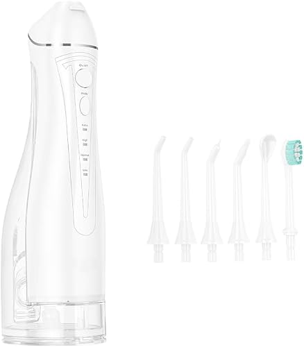 HO-CO HP63 Water Flosser - Cordless Rechargeable Water Flossers for Teeth Cleaning - Waterproof Aqua Flosser, Portable Oral Irrigator for Dental Cleaning with 6 Jet Tips – Braces Home Travel
