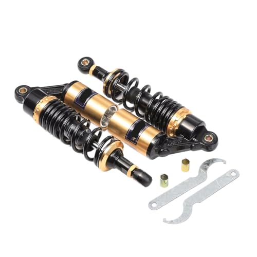 Amortisseur Moto RFY 280 mm noir et jaune universel pour quad et ATV | Lot de 2
