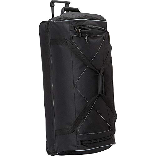 Travelers Club Adventure Upright Rolling Duffel Bag, Black, 36 Inch 119.0L