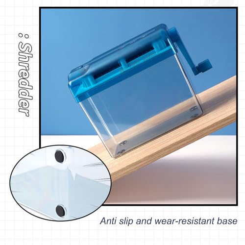 CIMERAC Mini triturador manual, cortador de papel de mão portátil de escritório para papel/notas/not