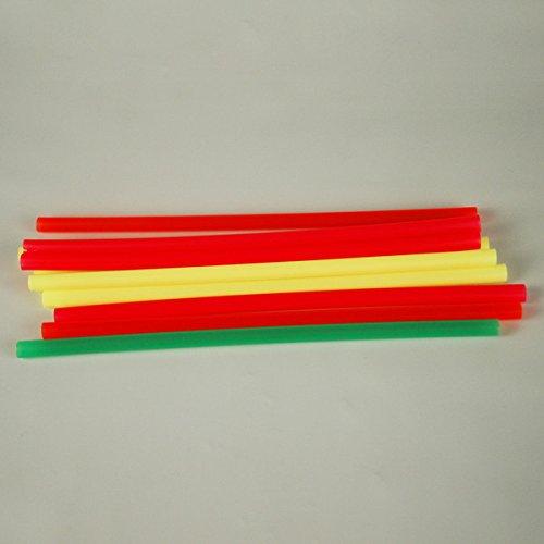 8" Assorted Neon Fat Straws 2400/Case