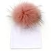 GZHILOVINGL Baby Toddler Bonnet Hat with Big Real Fur Pom Pom, Kid Girl Spring Beanie