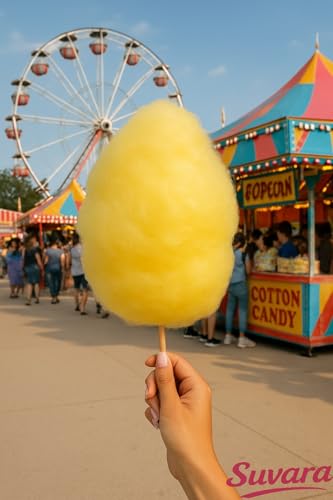 Zuckerwatte Zucker mit Geschmack Banane Gelb farbiger Aromazucker 500g für die Zuckerwattemaschine – Bild 5