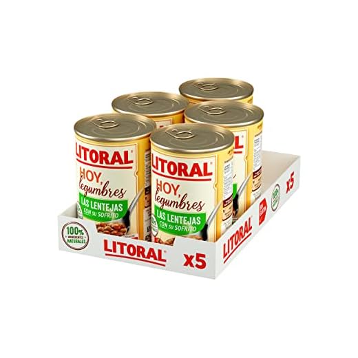 Litoral - Lentejas de la Abuela 440 g - [Pack de 5]