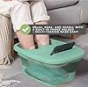 Collapsible Foot Spa Bath – Portable Pedicure Bowl & Soaking Basin for Feet – Manual Foot Bath Bucket for Foot Care, Relaxing Feet Soak, and at-Home Spa Treatments – Green