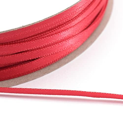 Vaessen Creative Tasiemka satynowa 3 mm x 10 m, ciemnozielona, taśma dekoracyjna, taśmy do majsterkowania, taśmy materiałowe na wesele, chrzest i prezenty urodzinowe
