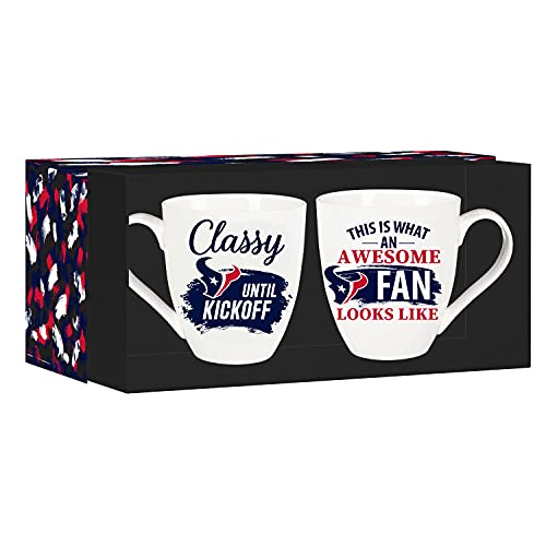 Team Sports America Houston Texans, Ceramic Cup O'java 17Oz Gift Set #TOP3