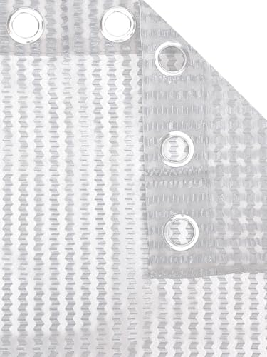 Image of Cortina Shear Light-Filtering Polyester Curtains 5 feet Long Pack of 2 + 50 Candle for Window [ Opacity: 50-60%, Color: White, Printed Curtain -130 GSM ]