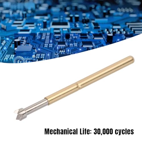 Image of Spring Test Probes, 100Pcs P125-Q High Accuracy Round Pogo Pins for PCB Board Testing Contact