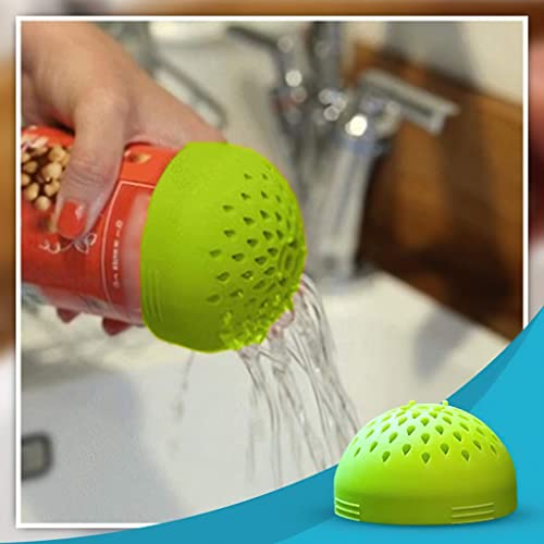 Aeelue 3 Pcs Multi-Use Mini Colander Micro Kitchen Colander Protable Can Strainer For Canned Goods Quick Draining Strain And Contain Food (Green&Gray&White) #TOP6