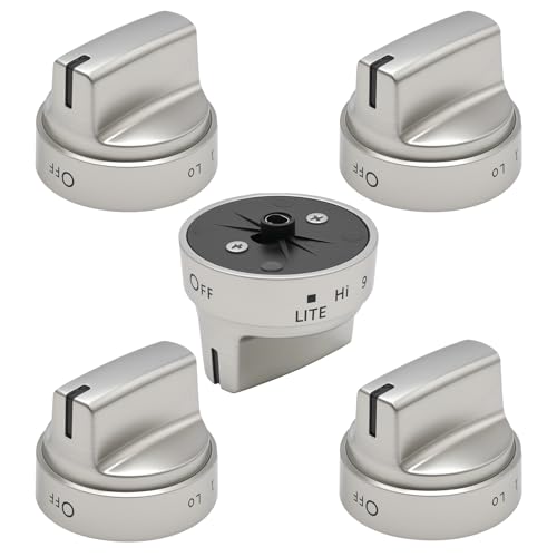 Hoypeyfiy 5Pcs WB03X24818 Gas Stove Knobs, Replacement for GE Range