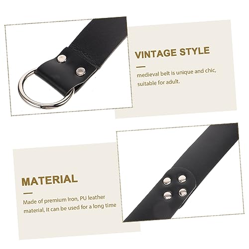 Medieval Leather Belt for Adults Vintage Style Accessory for Cosplay and Costume Events for Knights and3
