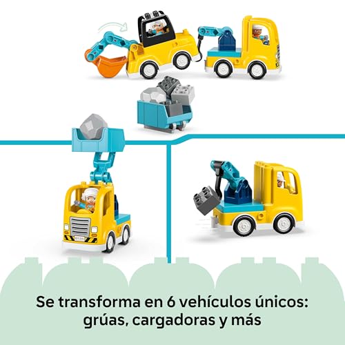 LEGO Duplo Vehículos de Construcción para desarrollar la motricidad fina y evitar pantallas en bebés 4