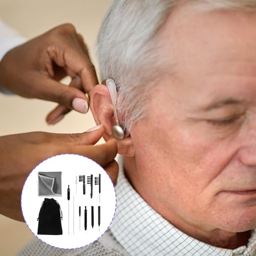 12 Stück Reinigungsset für Hörgeräte, Reinigungsset Hörgeräte Zur Reinigung, Hearing Aid Cleaning Brush Hörgerätebürsten Reinigungswerkzeuge Mit Aufbewahrungsbox Zubehör