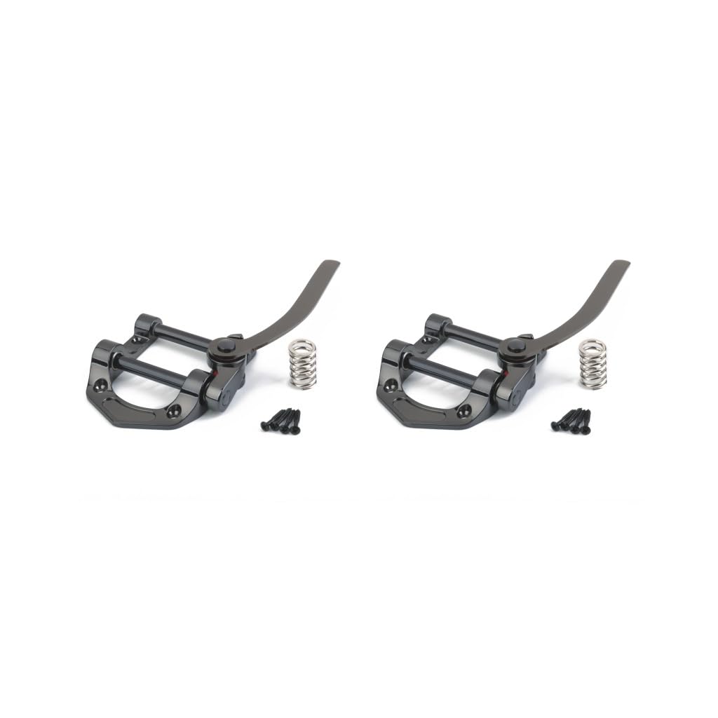 Lot de 2 chevalet trémolo en alliage de zinc pour guitare électrique avec vis à ressort Noir