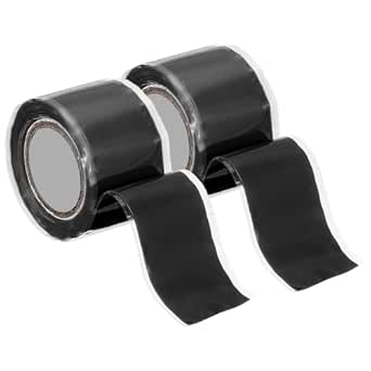 uxcell 2 Pcs Self Fusing Silicone Tape, 1" x 5ft Waterproof Water Leak