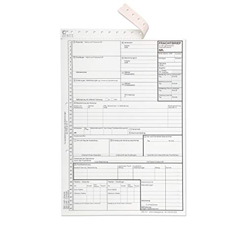 100 x Frachtbrief Einzelsatz 250731 national LKW/KVO Frachtbriefe selbstdurchschreibend