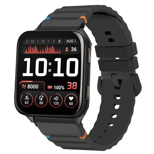 Compatible with Garmin Venu X1 Bands, Quick Release New Silicone Woven Line Adjustable Replacement Strap Compatible with Garmin Venu X1 Smartwatch (Black)