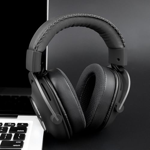 SOULWIT Mesh-Stoff Ersatz Ohrpolster für Logitech G Pro, G Pro X, G Prox 2, G Pro X SE Kopfhörer, Polster mit Geräuschisolationsschaum, zusätzliche Dicke