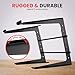Pyle Portable Adjustable Laptop Stand - 6.3 to 10.9 Inch Anti-Slip Standing Table Monitor or Computer Desk Workstation Riser with Level Height Alignment for DJ, PC, Gaming, Home or Office - PLPTS25