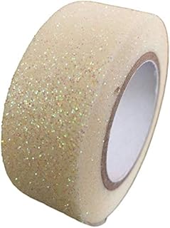Glitter Washi Tape Decorative Craft Self Adhesive Stick On Sticky Glitter Trim (Silver)