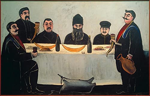 Peinture sur toile Nordique Niko Pirosmani décoration murale chambre 60x90cm