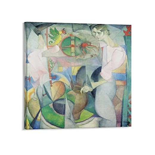 The Woman at The Well - by Diego Rivera Painting Art Posters Wall Art Poster Scroll Canvas Painting Picture Living Room Decor Home Framed/Unframed 20x20inch(50x50cm)