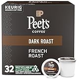 Peet's Coffee, Dark Roast Single Serve Coffee Pods - French Roast 32 Count (1 Box of 32 Pods)