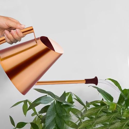 Arrosoir de jardin doré en inox de 900 ml pour pot de fleurs - 3