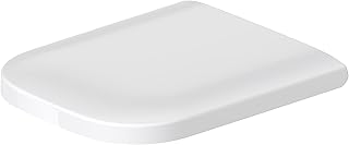 Duravit Toilet seat Happy D.2, Soft Close Toilet seat, Urea thermoset Toilet lid, Toilet Cover with Stainless Steel Hinges, White