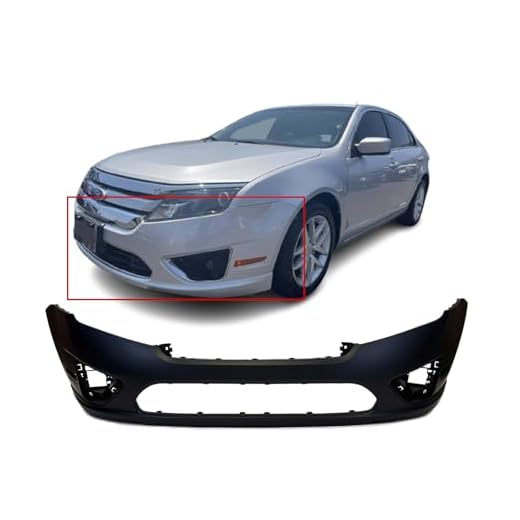Front Plastic Bumper Cover Fascia for 2010-2012 Ford Fusion Hybrid SEL SE S Sport Sedan 10-12. New, Primed and Ready for Paint. with Fog Light Holes. FO1000650 AE5Z17D957BAPTM 2011