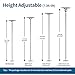 UMEKEN Spinning Static Dance Pole Portable Removable Adjustable 45mm Dancing Pole for Home Exercise Club Party Pub, Dancer Pole for Beginners and Professionals 440lb Weight Capacity, Silver