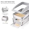 APPKER 23.6"x15.7"x13.78" Stainless Steel Sifting Litter Box with Lid, XL Sifting Design for Pine Pellets, High Sides Metal Litter Box for Big Cats 7.9in Deep, Easy-to-Clean Removable Drawer Pan