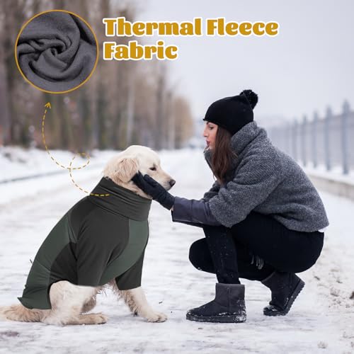 Hundemantel Winter, Winter Hundemantel mit Beinen, Winteroverall für Hunde, Wasserdichter Hundem-antel, Hundem-antel mit Beinen, Warm Hundepullover Fleece, für kleine, mittelgroße und große Hunde (M)