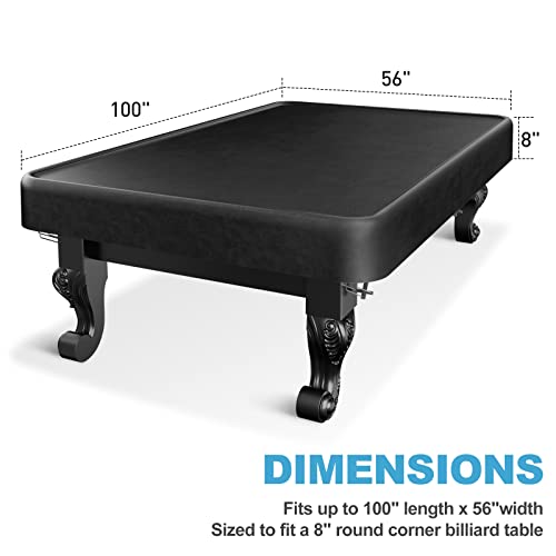 Kohree 8Ft Pool Table Cover, Heavy Duty Leatherette Billiard Table Cover, Waterproof & Uv Protection Fits 8 Feet Standard Pool Table(Black) #TOP1