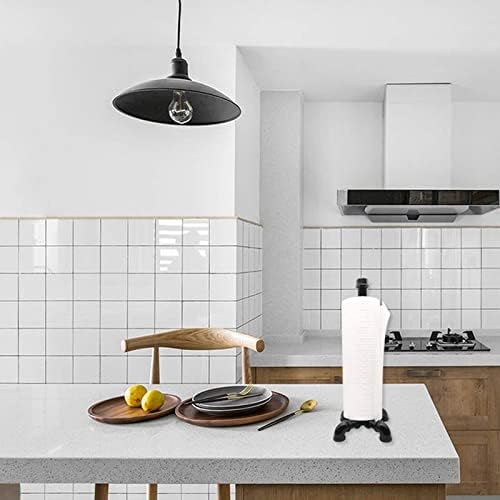 Paper Towel Rack Industrial Vertical Tube Paper Towel Holder Kitchen Paper Towel Holder Countertop for Kitchen And Bathroom Easy Tear Roll Paper Towel Stand