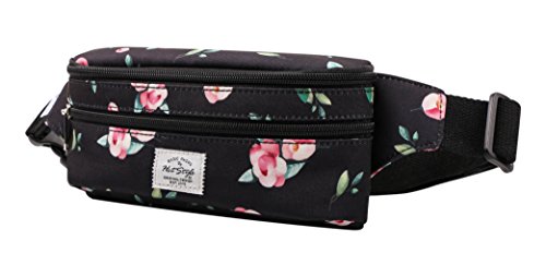 Image of 521s Small Fanny Pack Fashion Waist Bag Cute for Women, Rose Black