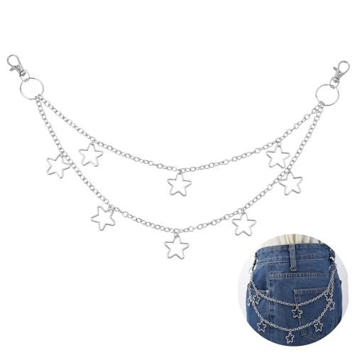 Star Pants Chain Belt, Vintage Pants Chain Layered Wallet Accessories Chains Belts for Women Hip Hop Pant Chains Rock Wallet Belts - Main Image