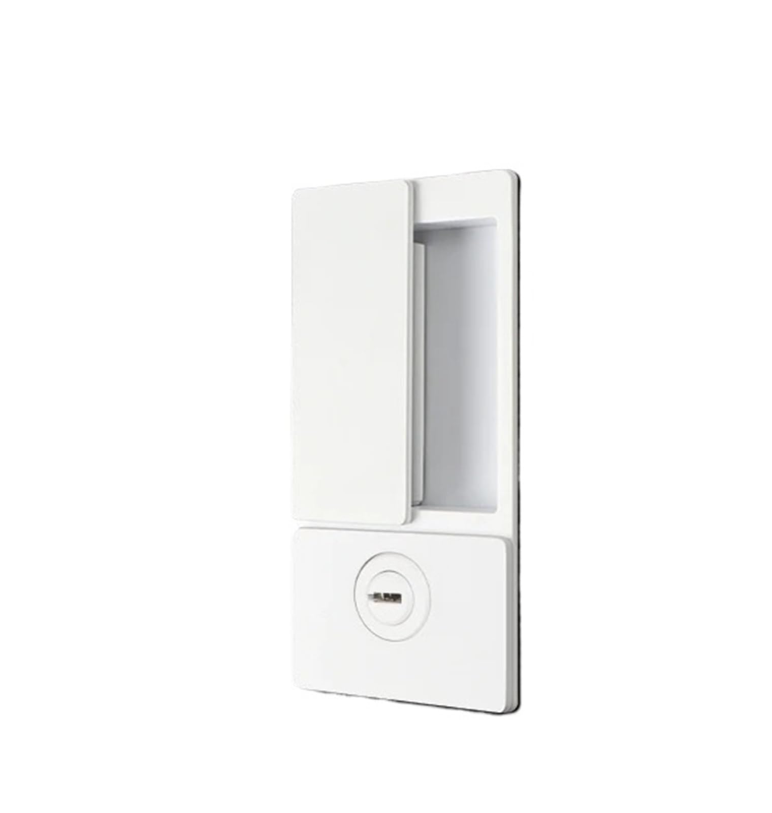 Cerradura de puerta ultrafina, silenciosa, invisible, de madera maciza, tipo empuje.(White-ET)