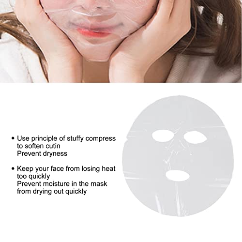 100pcs DIY Facial Mask Preservative Film, Facial Paper Sheet, Disposable Prevent Evaporation Moisture Retention Face Mask Sheet, Transparent Natural Spa Facial Mask Preservative Sheet - Image 3