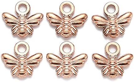 Angel Malone A Pack of 3D Double Sided Honey/Bumble Bee Insects Charms Jewellery Making Findings - UK SELLER