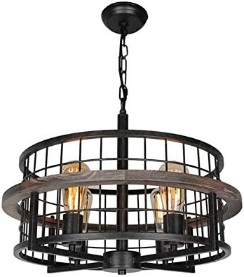 Baiwaiz Rustic Drum Chandelier