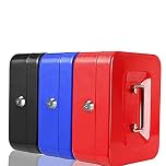ACCURATE Money Box Tin Steel Cash Safe Box Petty Cash Tin with Lock 2 Keys - Assorted color (6 INCH)