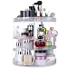 Awenia Makeup Organizer 360-Degree Rotating, Adjustable Makeup Storage, 7 Layers Large Capacity Cosmetic Storage Unit, Fits Different Types of Cosmetics and Accessories, Plus Size (Clear)